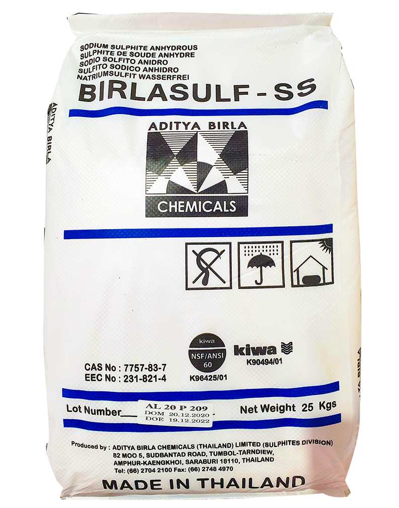 Mua bán Sodium sulphite (SS) Na2SO3 99%, Thái Lan, 25kg/bao 3 sodium-sulfite-tl
